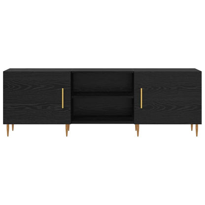 TV-kast Zwart eiken 150 x 30 x 50 cm Bewerkt hout