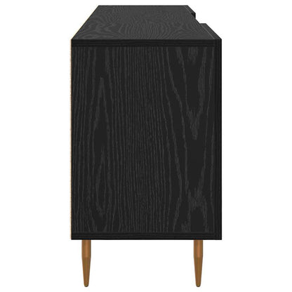 TV-kast Zwart eiken 150 x 30 x 50 cm Bewerkt hout