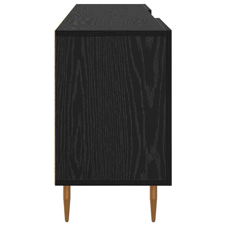 TV-kast Zwart eiken 150 x 30 x 50 cm Bewerkt hout