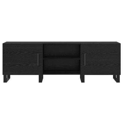 TV-kast Zwart Eiken 150 x 30 x 50 cm Bewerkt hout