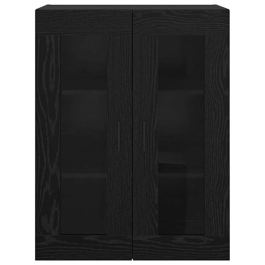 Wandkast Wandgemonteerd Zwart 69,5 x 34 x 90 cm Bewerkt hout