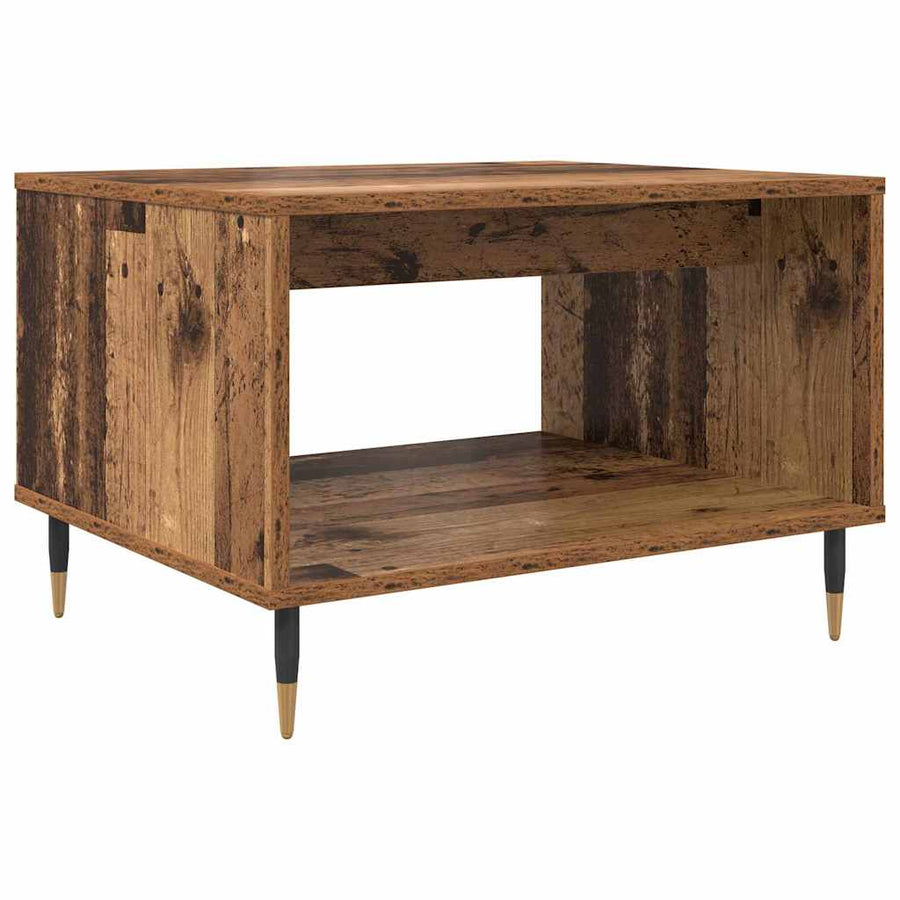 Salontafel Oud hout 60 x 50 x 40 cm Bewerkt hout