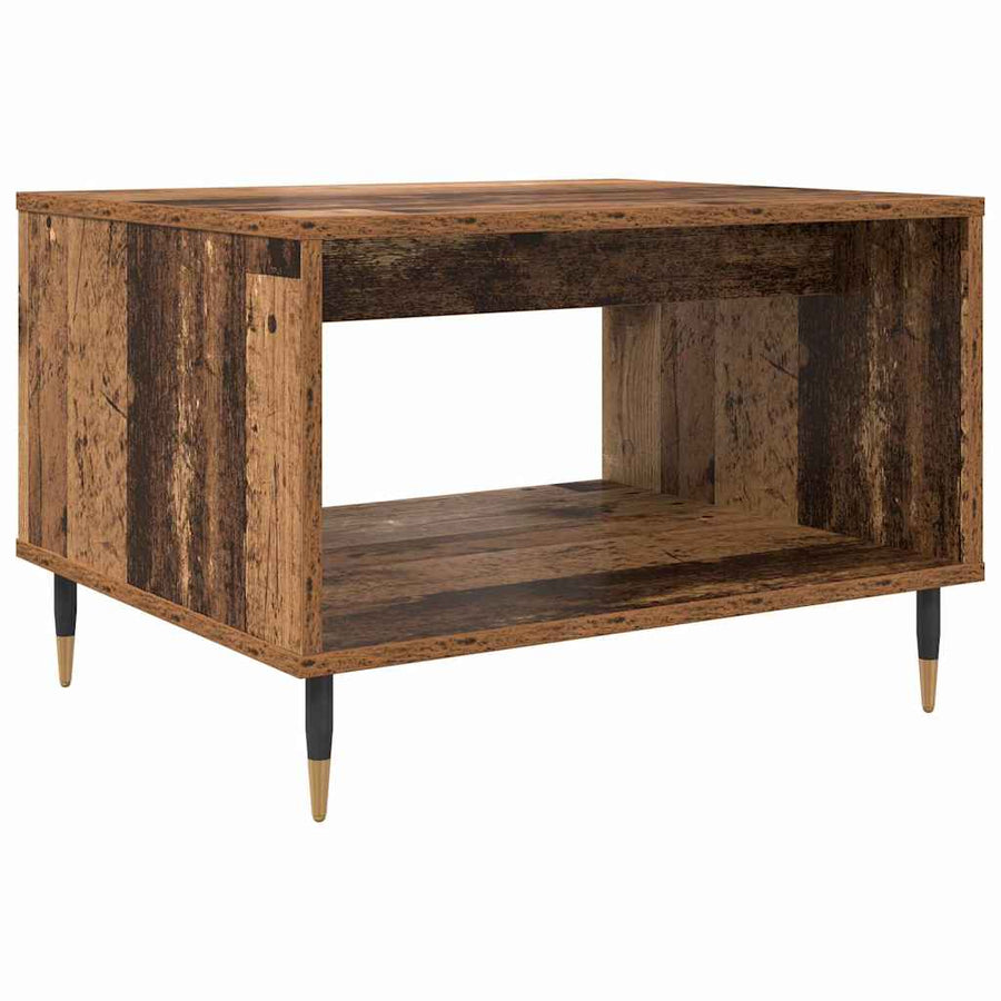 Salontafel Oud hout 60 x 50 x 40 cm Bewerkt hout