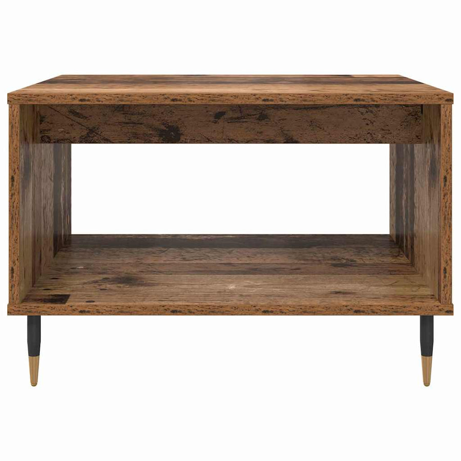 Salontafel Oud hout 60 x 50 x 40 cm Bewerkt hout