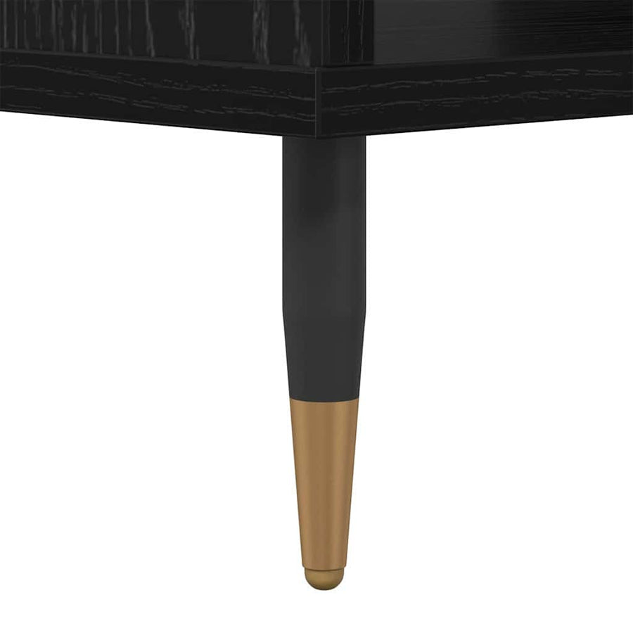 Salontafel Zwart eiken 60 x 50 x 40 cm Bewerkt hout