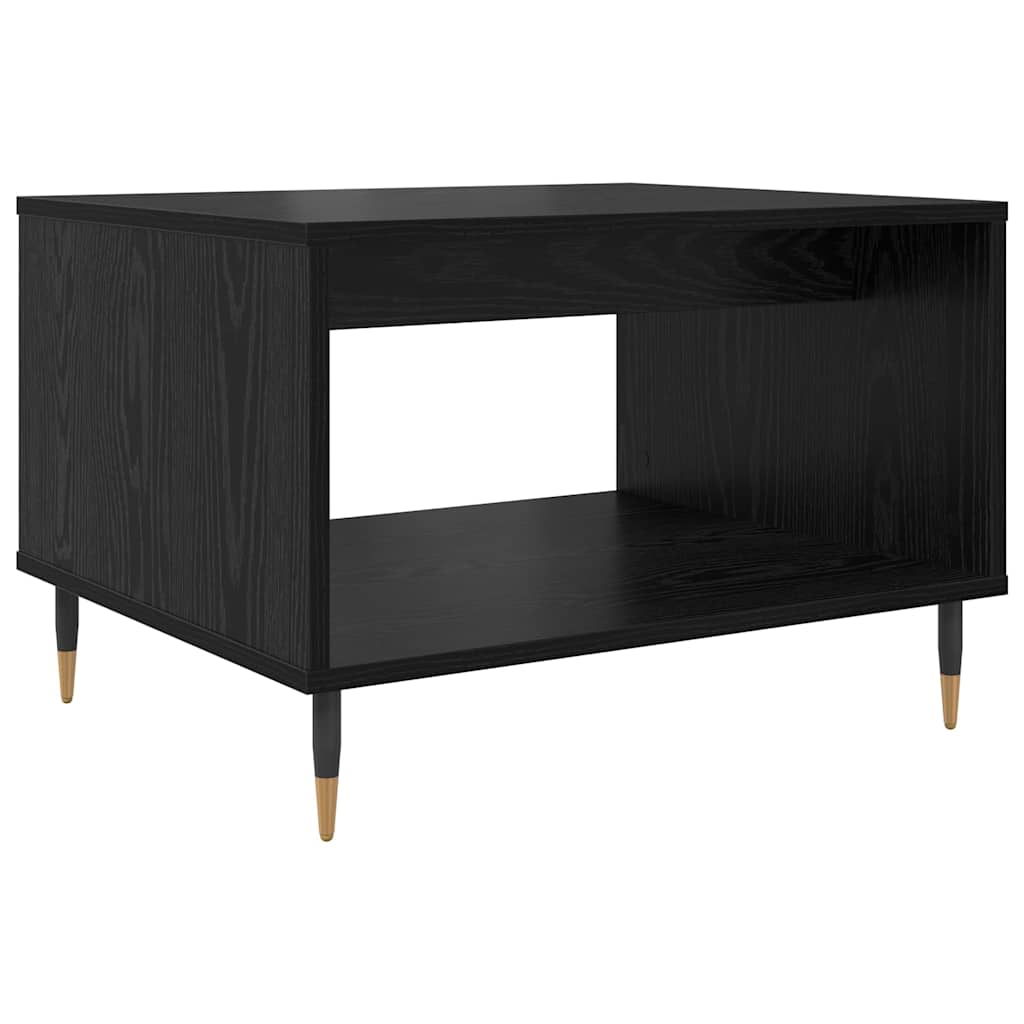Salontafel Zwart eiken 60 x 50 x 40 cm Bewerkt hout