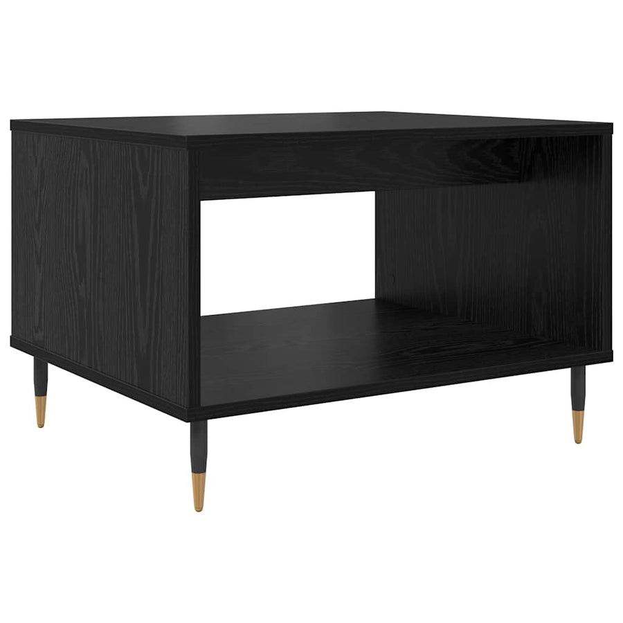 Salontafel Zwart eiken 60 x 50 x 40 cm Bewerkt hout