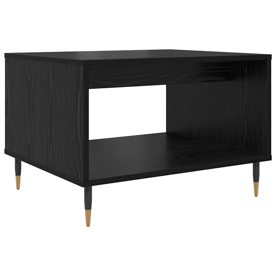 Salontafel Zwart eiken 60 x 50 x 40 cm Bewerkt hout