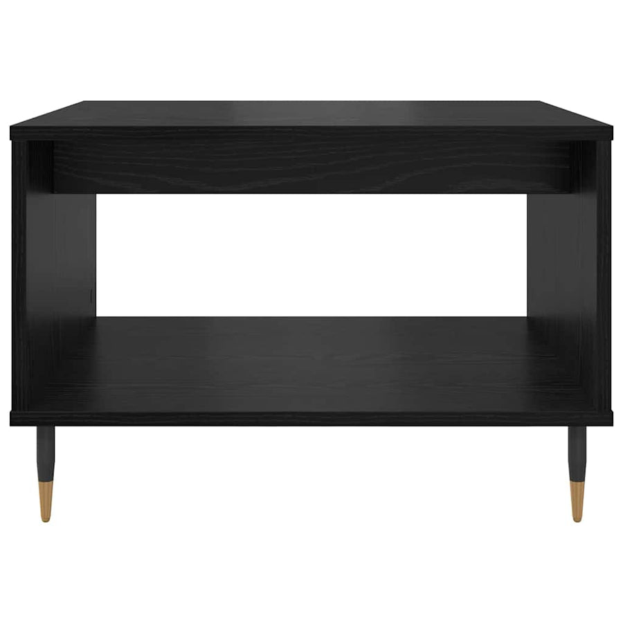 Salontafel Zwart eiken 60 x 50 x 40 cm Bewerkt hout
