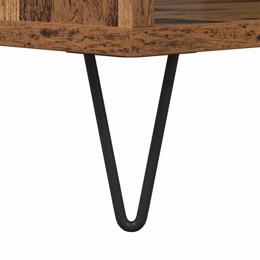 Salontafel Oud hout 60 x 50 x 40 cm Bewerkt hout