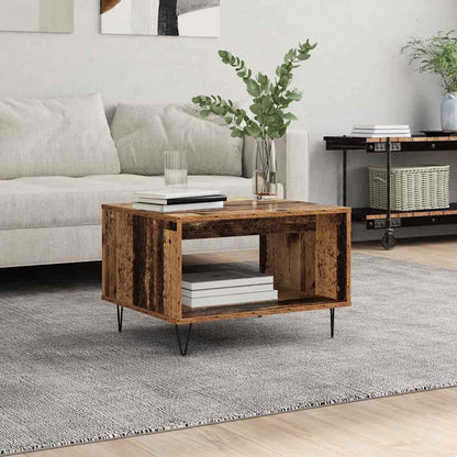 Salontafel Oud hout 60 x 50 x 40 cm Bewerkt hout