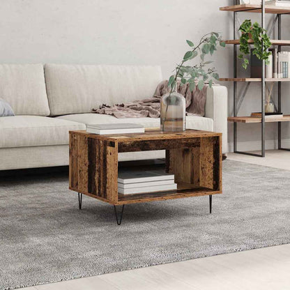 Salontafel Oud hout 60 x 50 x 40 cm Bewerkt hout