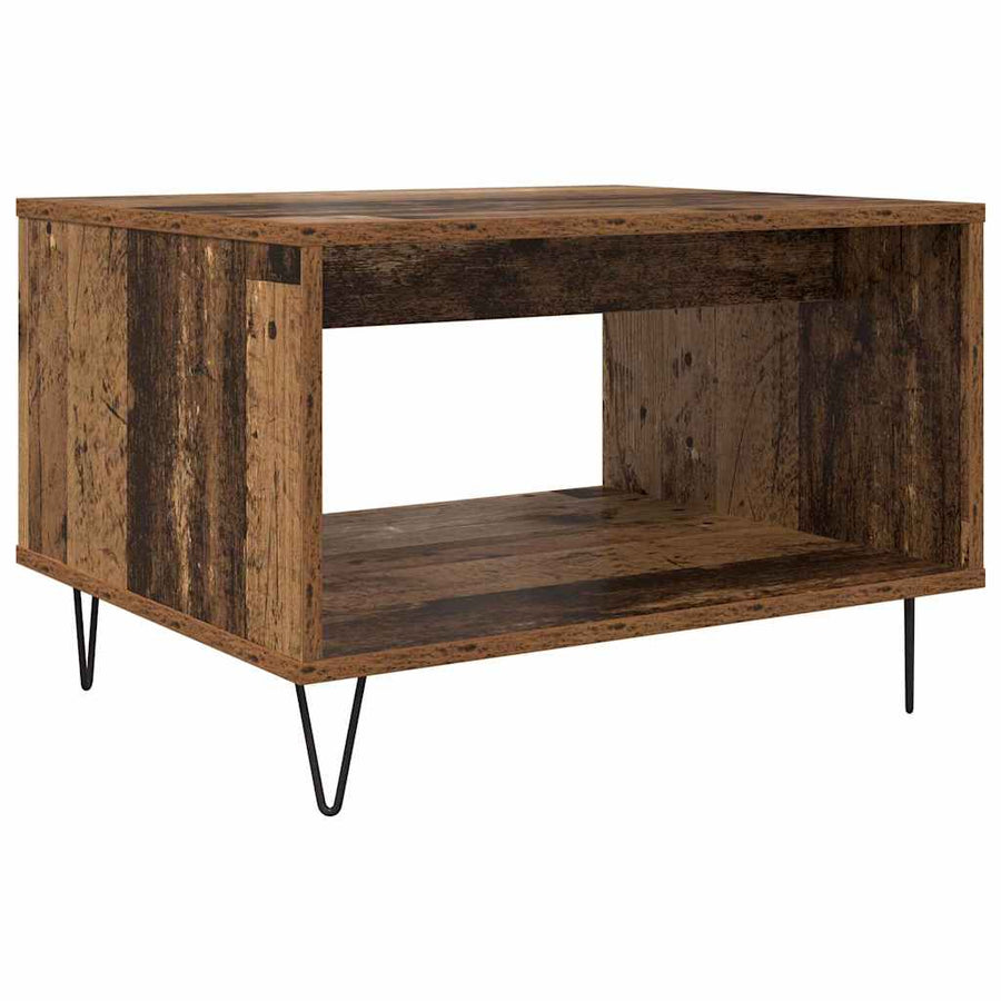Salontafel Oud hout 60 x 50 x 40 cm Bewerkt hout