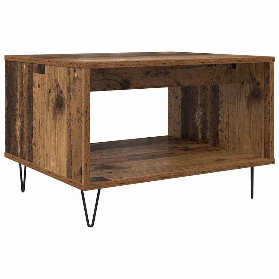 Salontafel Oud hout 60 x 50 x 40 cm Bewerkt hout