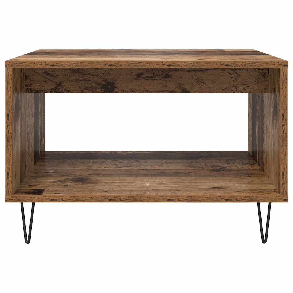 Salontafel Oud hout 60 x 50 x 40 cm Bewerkt hout