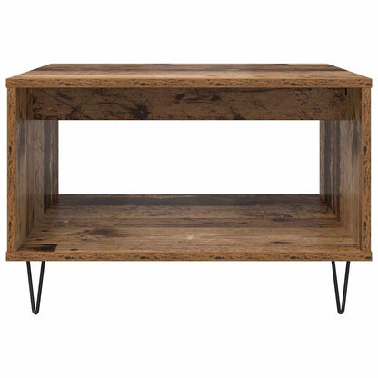Salontafel Oud hout 60 x 50 x 40 cm Bewerkt hout