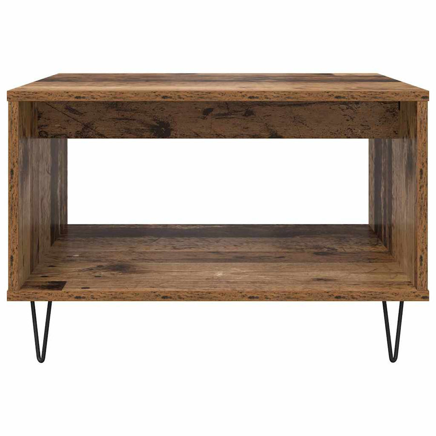 Salontafel Oud hout 60 x 50 x 40 cm Bewerkt hout
