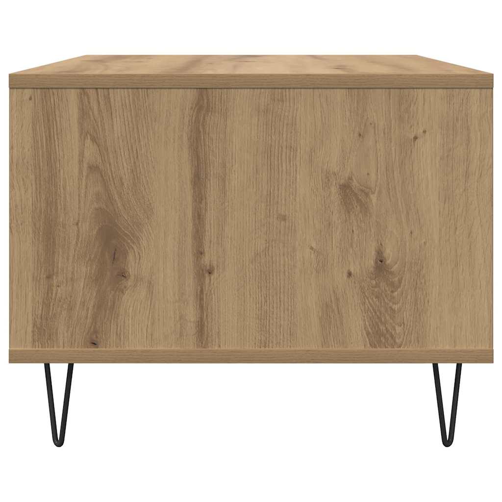 Salontafel artisanaal eikenkleurig 60 x 50 x 40 cm Bewerkt hout