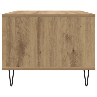 Salontafel artisanaal eikenkleurig 60 x 50 x 40 cm Bewerkt hout
