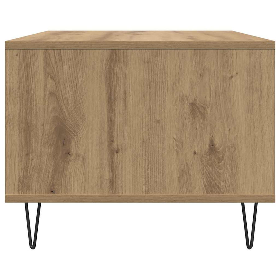 Salontafel artisanaal eikenkleurig 60 x 50 x 40 cm Bewerkt hout