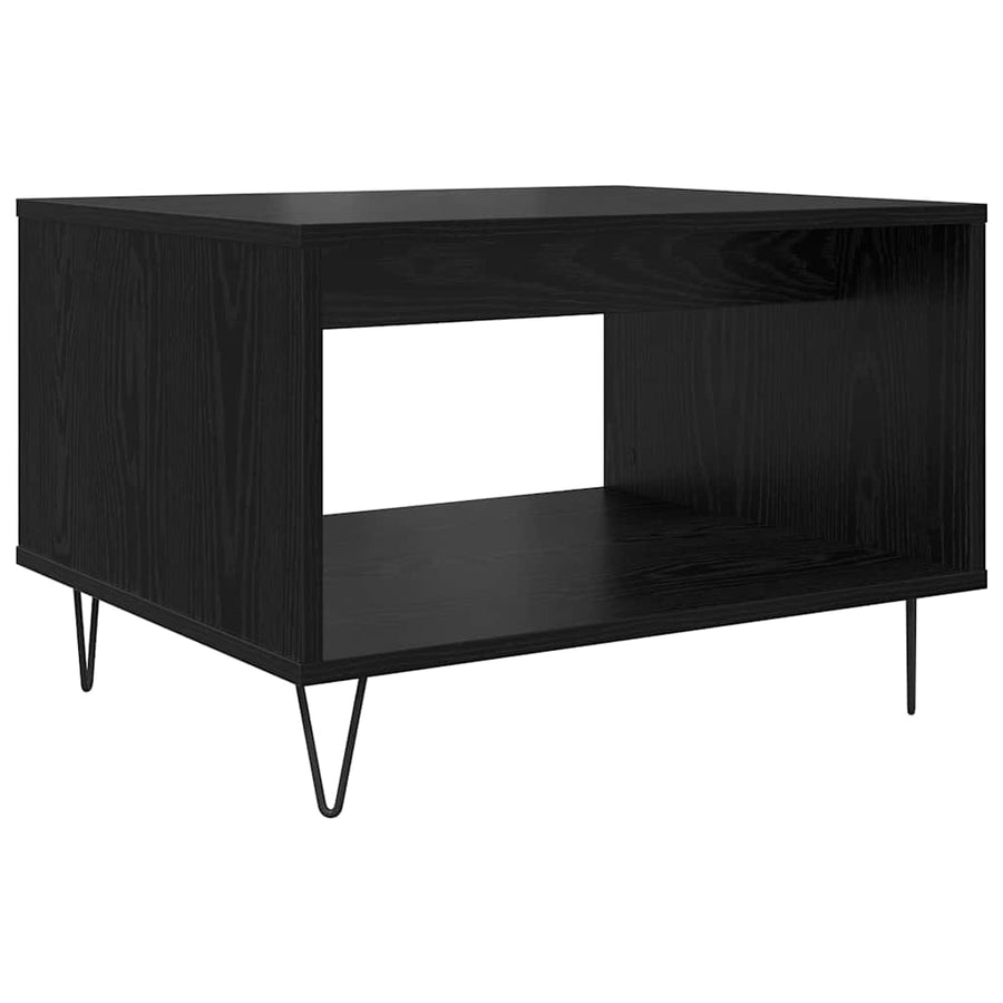 Salontafel Zwart eiken 60 x 50 x 40 cm Bewerkt hout