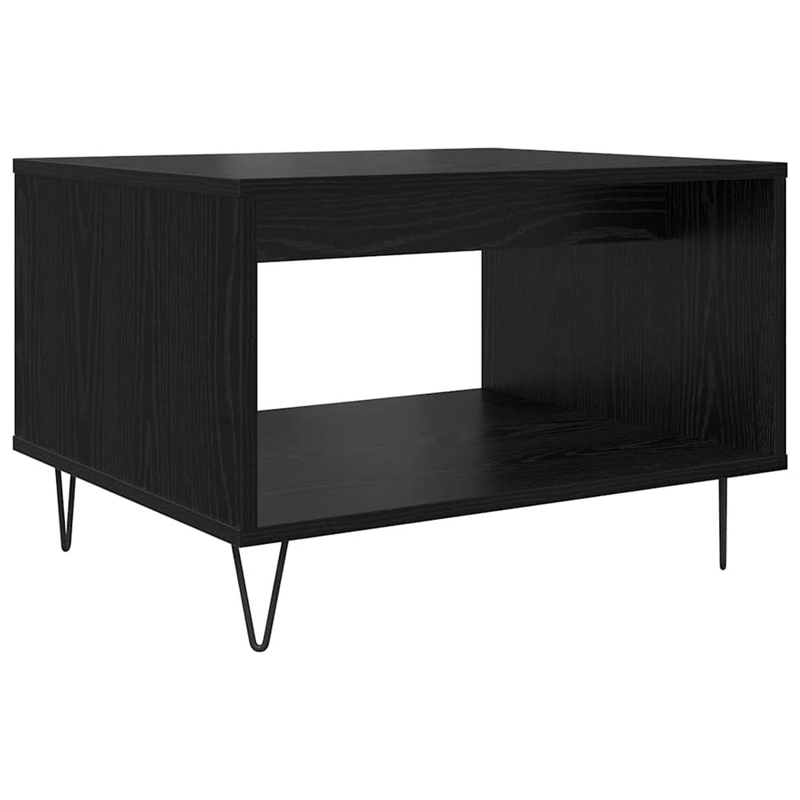 Salontafel Zwart eiken 60 x 50 x 40 cm Bewerkt hout