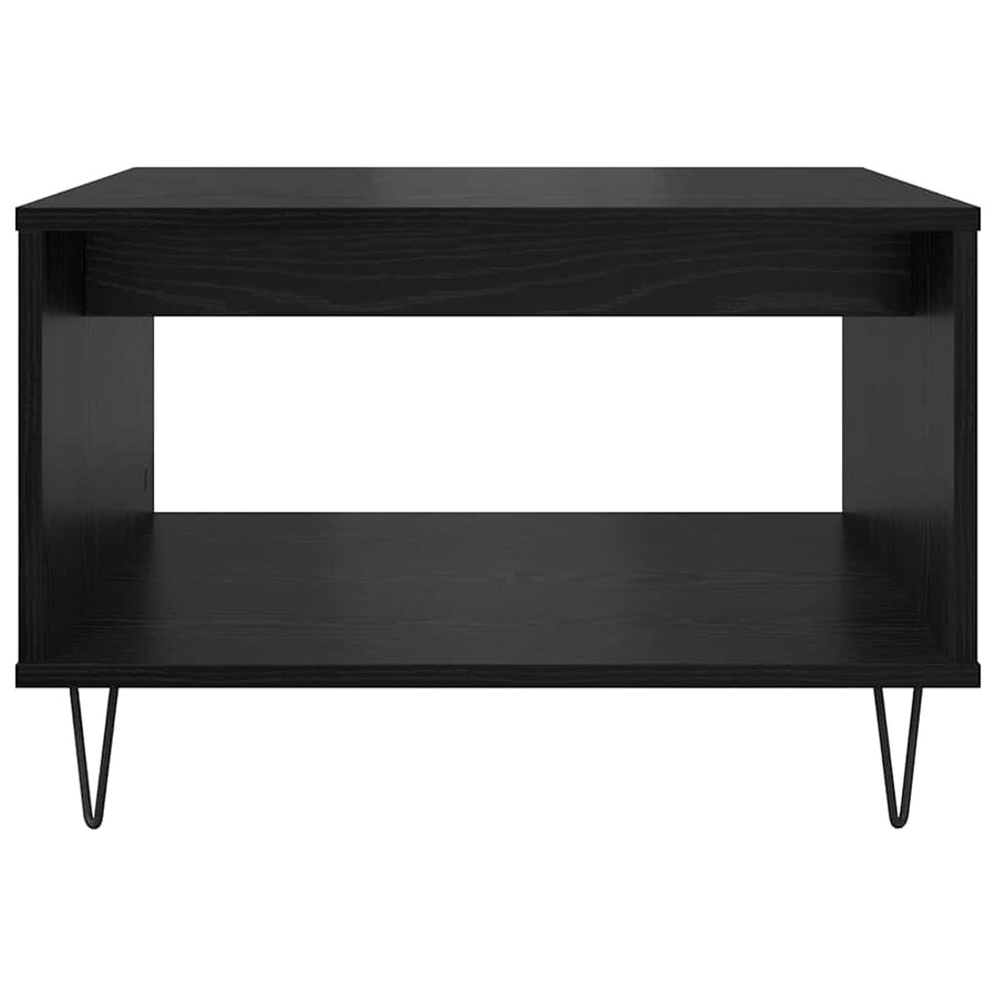 Salontafel Zwart eiken 60 x 50 x 40 cm Bewerkt hout