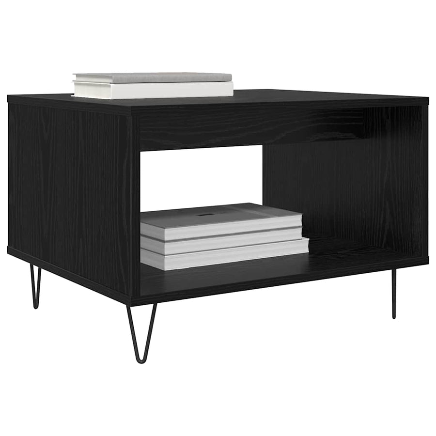 Salontafel Zwart eiken 60 x 50 x 40 cm Bewerkt hout