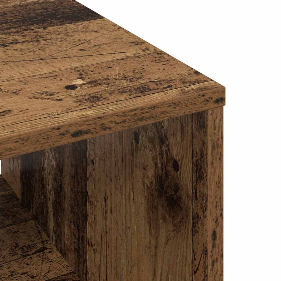 Salontafel Oud hout 60 x 50 x 40 cm Bewerkt hout