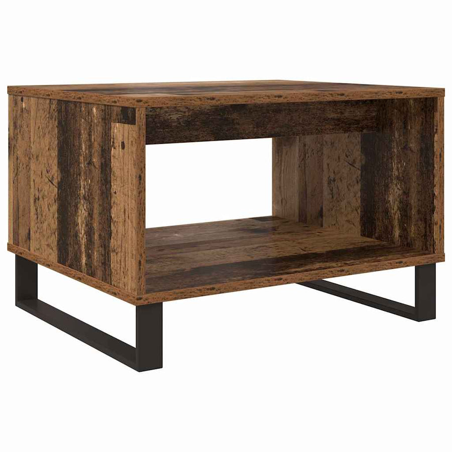 Salontafel Oud hout 60 x 50 x 40 cm Bewerkt hout