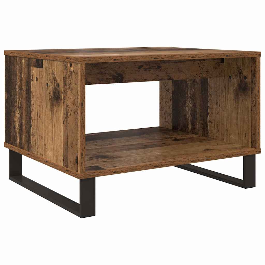 Salontafel Oud hout 60 x 50 x 40 cm Bewerkt hout