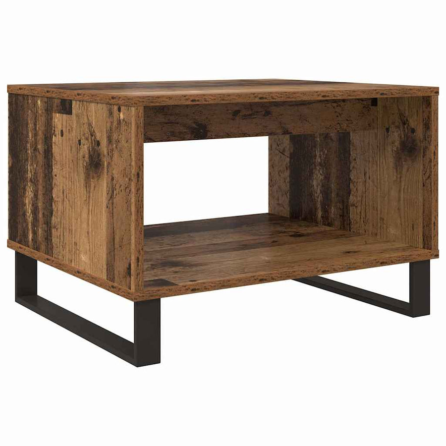 Salontafel Oud hout 60 x 50 x 40 cm Bewerkt hout