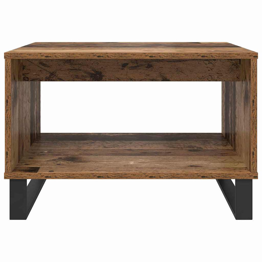 Salontafel Oud hout 60 x 50 x 40 cm Bewerkt hout