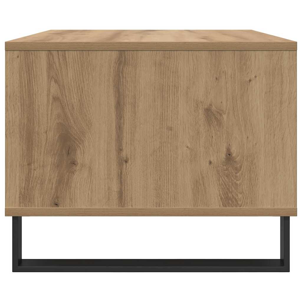 Salontafel artisanaal eikenkleurig 60 x 50 x 40 cm Bewerkt hout