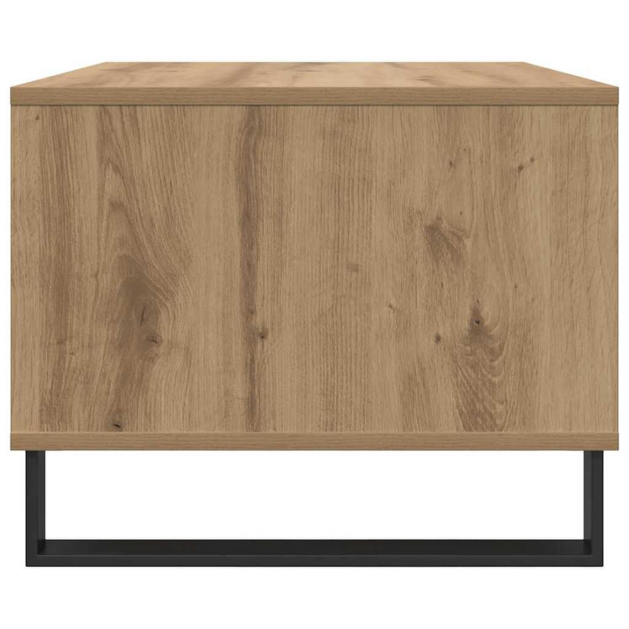 Salontafel artisanaal eikenkleurig 60 x 50 x 40 cm Bewerkt hout