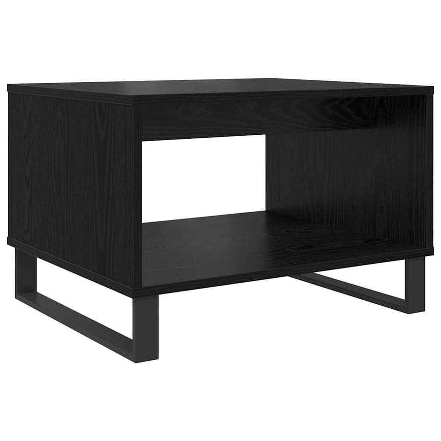Salontafel Zwart eiken 60 x 50 x 40 cm Bewerkt hout