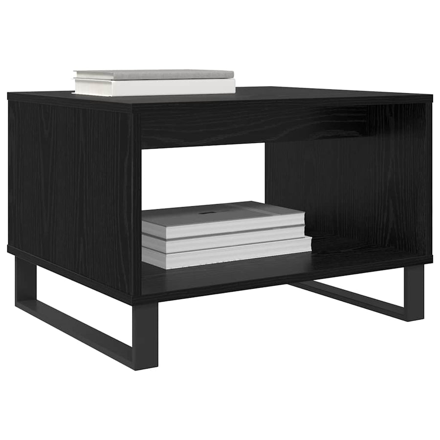 Salontafel Zwart eiken 60 x 50 x 40 cm Bewerkt hout