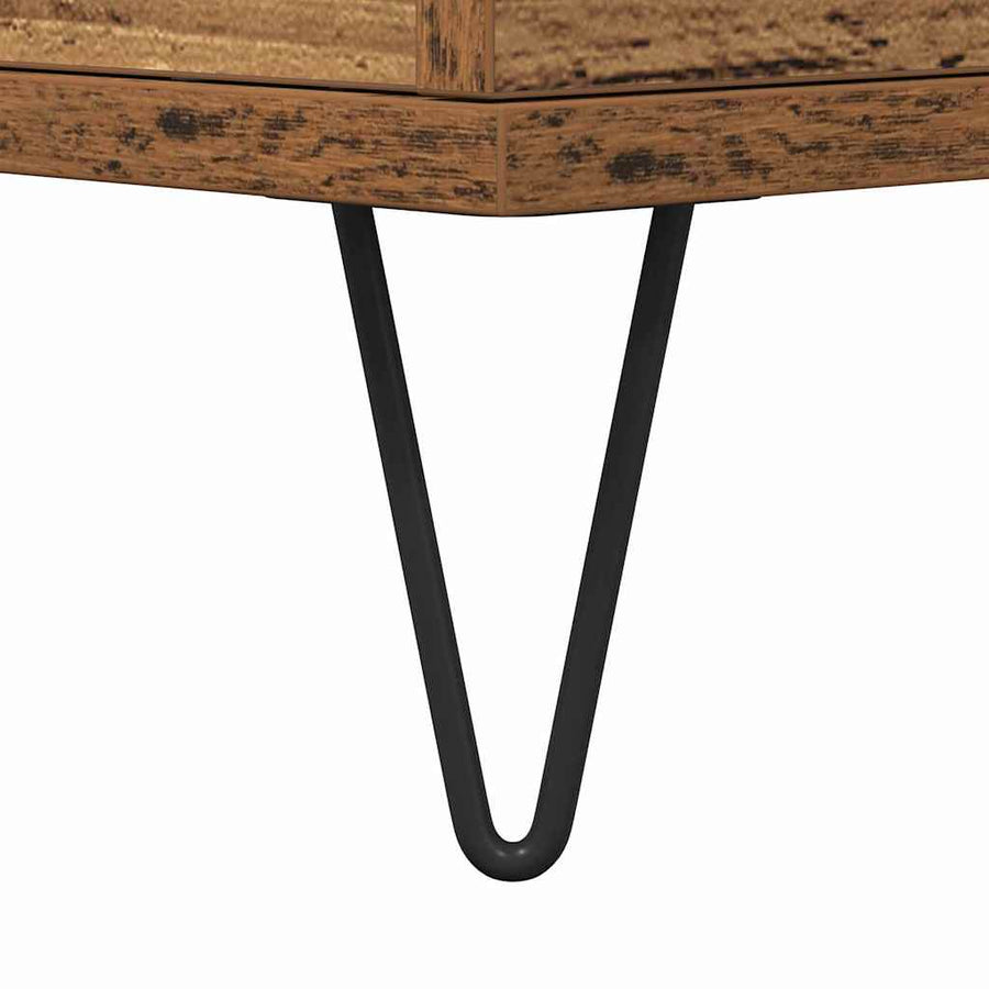 Salontafel Oud hout 90 x 44.5 x 45 cm Bewerkt hout