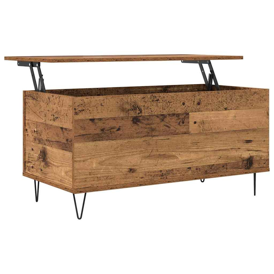 Salontafel Oud hout 90 x 44.5 x 45 cm Bewerkt hout
