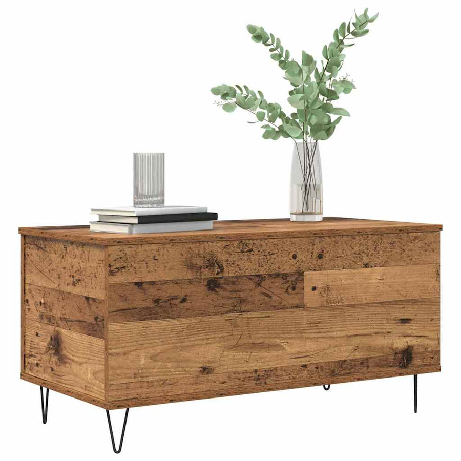 Salontafel Oud hout 90 x 44.5 x 45 cm Bewerkt hout