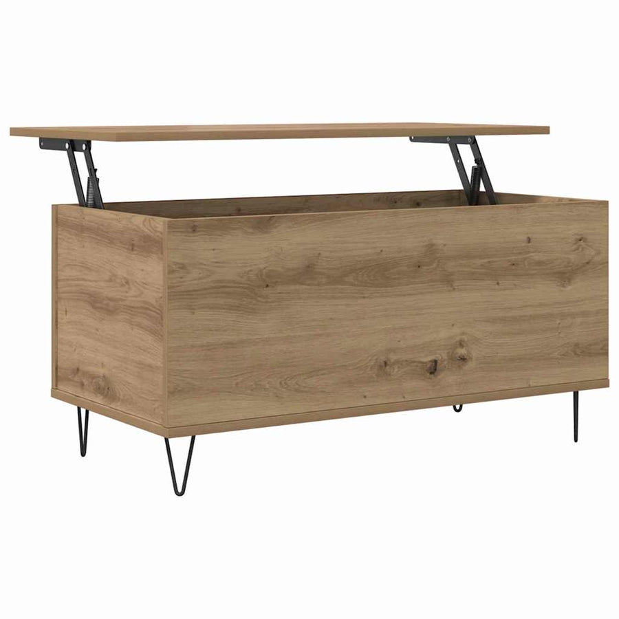 Salontafel artisanaal eikenkleurig 90 x 44.5 x 45 cm