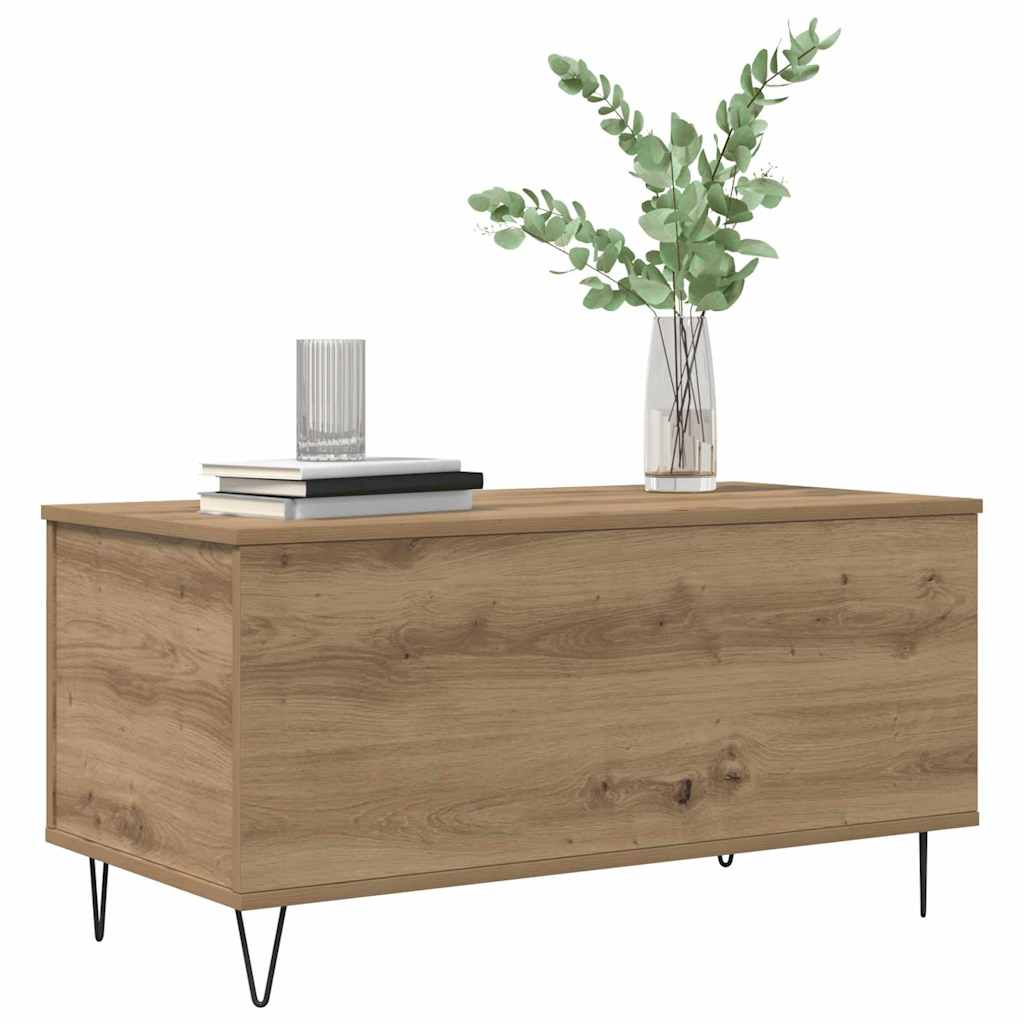 Salontafel artisanaal eikenkleurig 90 x 44.5 x 45 cm