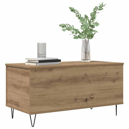 Salontafel artisanaal eikenkleurig 90 x 44.5 x 45 cm