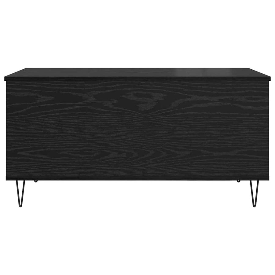 Salontafel Zwart eiken 90 x 44.5 x 45 cm Bewerkt hout