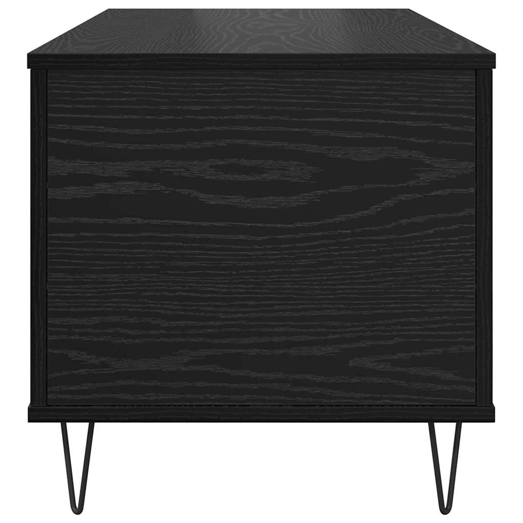 Salontafel Zwart eiken 90 x 44.5 x 45 cm Bewerkt hout