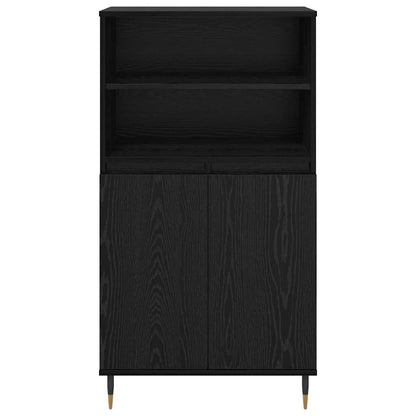 Highboard Zwart 60 x 36 x 110 cm Bewerkt hout