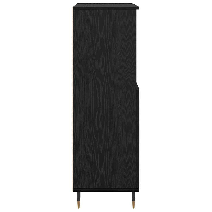Highboard Zwart 60 x 36 x 110 cm Bewerkt hout