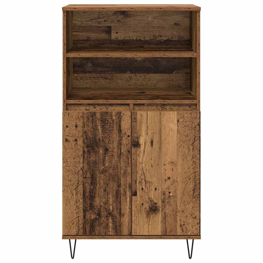 Highboard Bruin 60 x 36 x 110 cm Bewerkt hout