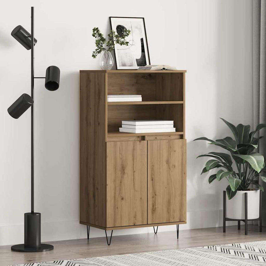Highboard Bruin 60 x 36 x 110 cm Bewerkt hout