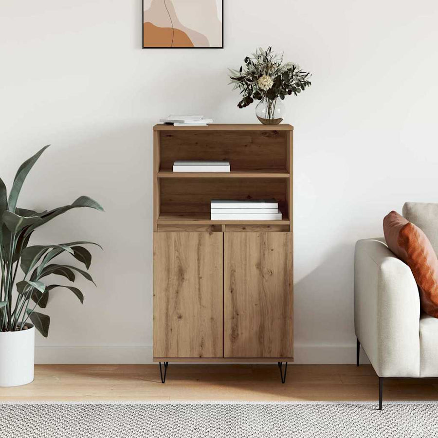 Highboard Bruin 60 x 36 x 110 cm Bewerkt hout